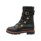 Dior Boots Leather Wildior J'adore Ankle Side Zip Black