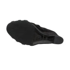 Chanel Sandals Suede Wedge Sole Shoes High Heels Black Gold 34c — view 6