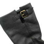 Fendi Boots Leather Engineer Shoes with Inner Fur Black — view 8