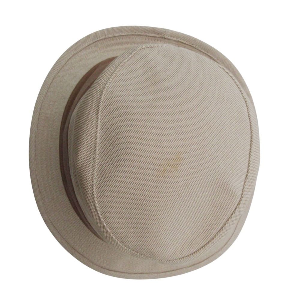 Hermes Hat Cotton Lambskin Ribbon Hat Kinari Brown — view 6