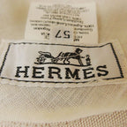 Hermes Hat Cotton Lambskin Ribbon Hat Kinari Brown — view 8