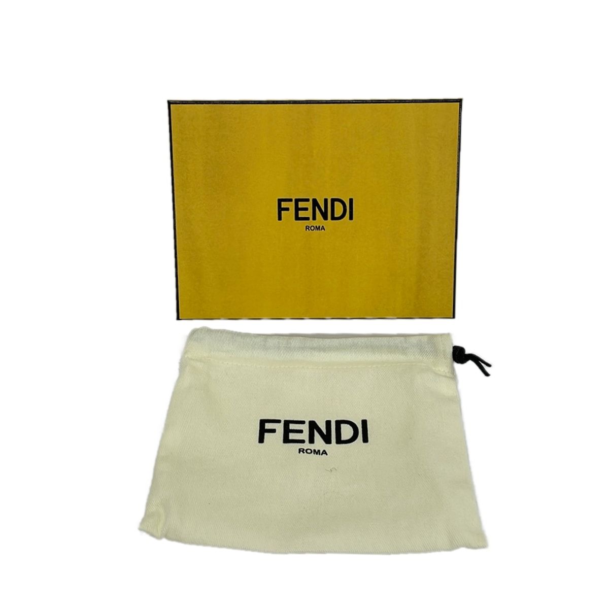 Fendi Bifold Wallet Peekaboo Gray Beige Leather — view 6