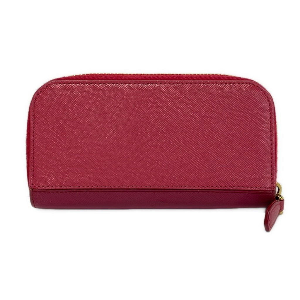 Prada Key Case Pink 6 Hook Zip Around Leather Key Holder — view 2