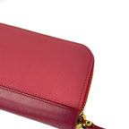 Prada Key Case Pink 6 Hook Zip Around Leather Key Holder — view 7
