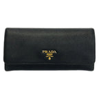 Prada Wallet Black Leather