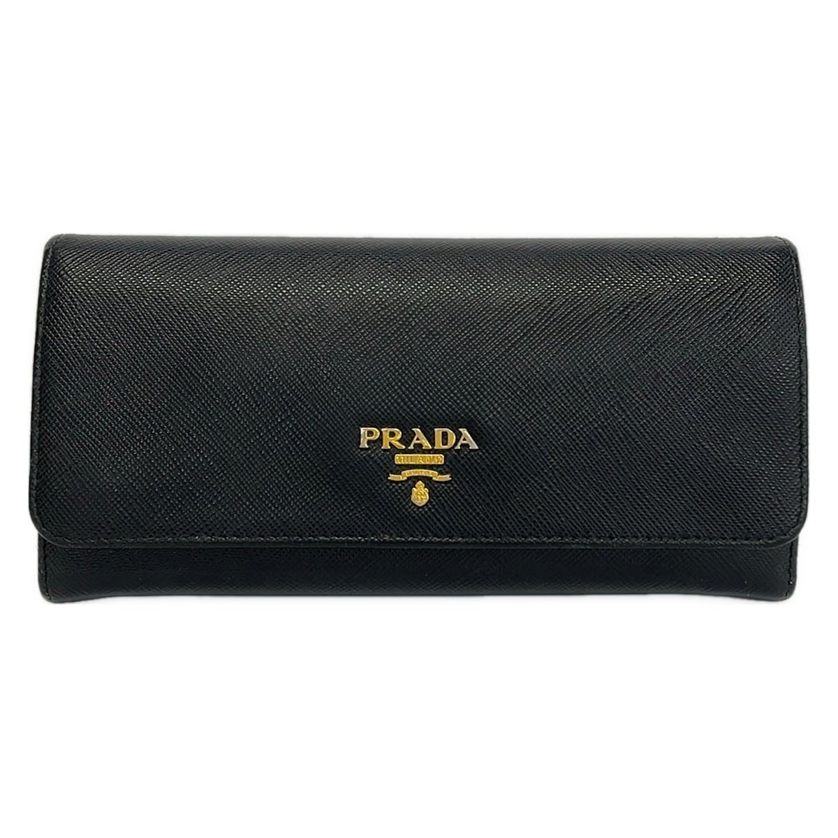 Prada Wallet Black Leather