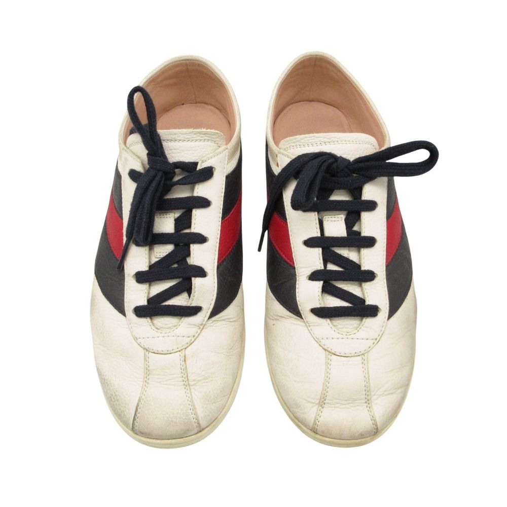 Gucci Sneakers Low Cut Falacer Ace Web Leather Cowhide Calf 6 — view 3