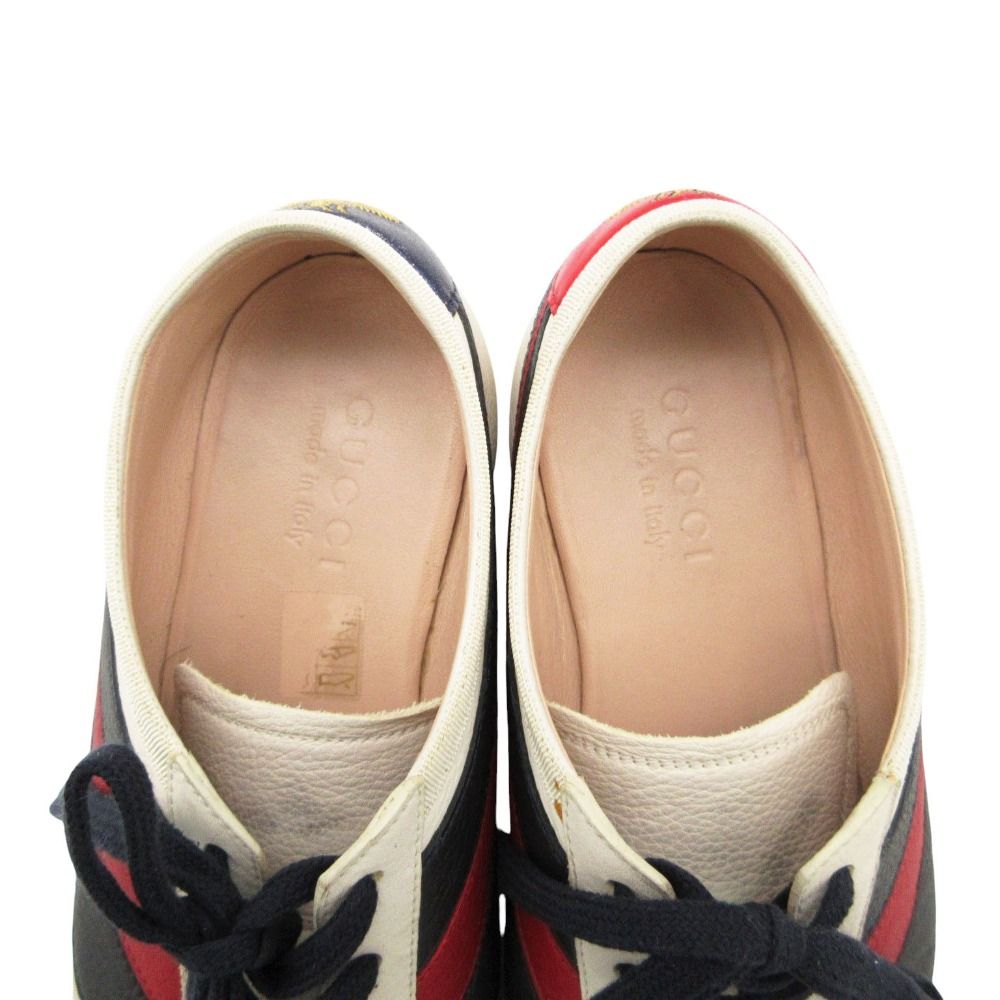 Gucci Sneakers Low Cut Falacer Ace Web Leather Cowhide Calf 6 — view 4
