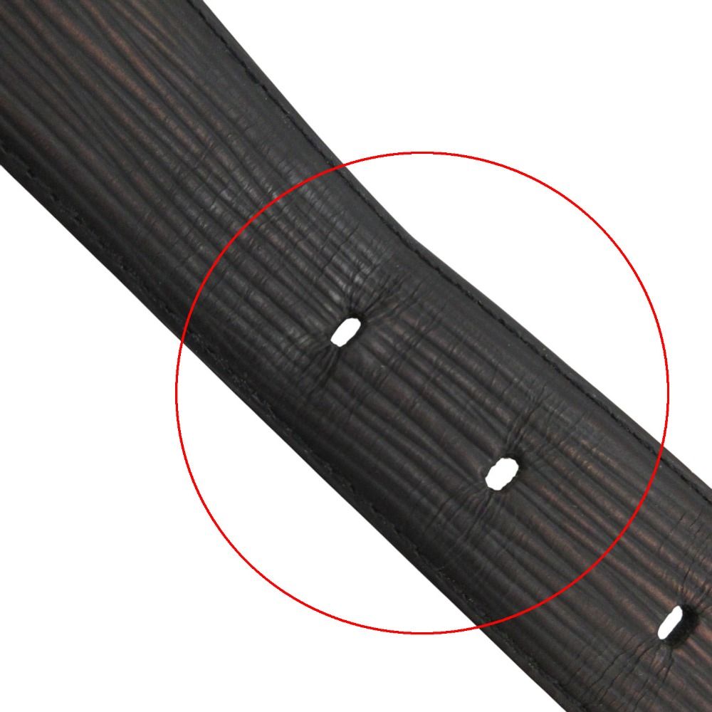 Louis Vuitton Belt Epi Ceinture Classic Noire Silver Black 110 44 — view 7