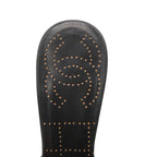 Chanel Sandals CC Logo Buckle Leather Mules High Heels Shoes Black 36 2 1 — view 6