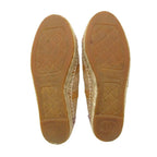 Chanel Slip on Espadrilles CC Logo Flat Shoes Hemp Wool Check Tweed Pink — view 5