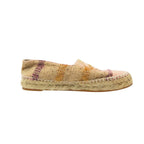 Chanel Slip on Espadrilles CC Logo Flat Shoes Hemp Wool Check Tweed Pink — view 3