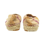 Chanel Slip on Espadrilles CC Logo Flat Shoes Hemp Wool Check Tweed Pink — view 4