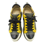 Hermes Revus Sneakers Leather Low Cut Shoes Yellow — view 3