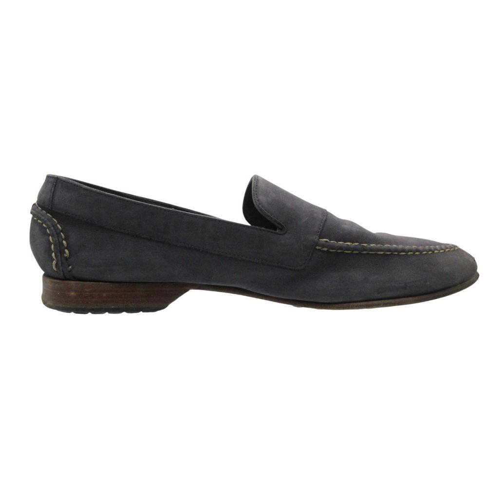 Hermes Loafers Leather Slip on Shoes Stitch Navy — view 3