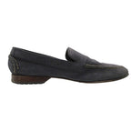 Hermes Loafers Leather Slip on Shoes Stitch Navy — view 3