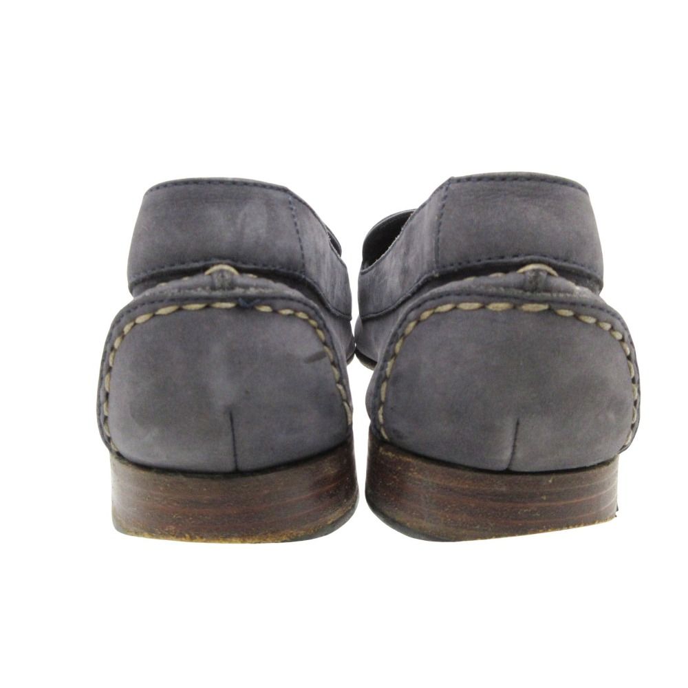 Hermes Loafers Leather Slip on Shoes Stitch Navy — view 5