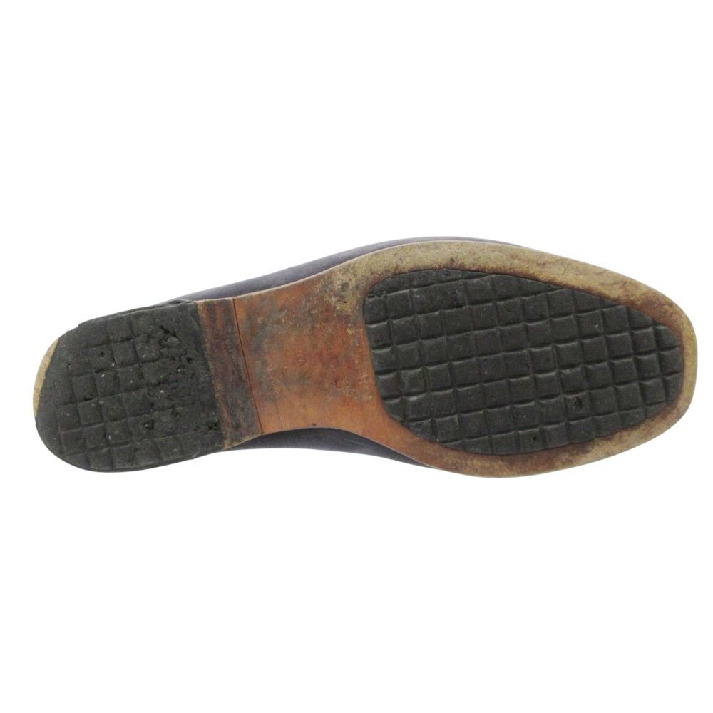 Hermes Loafers Leather Slip on Shoes Stitch Navy — view 7