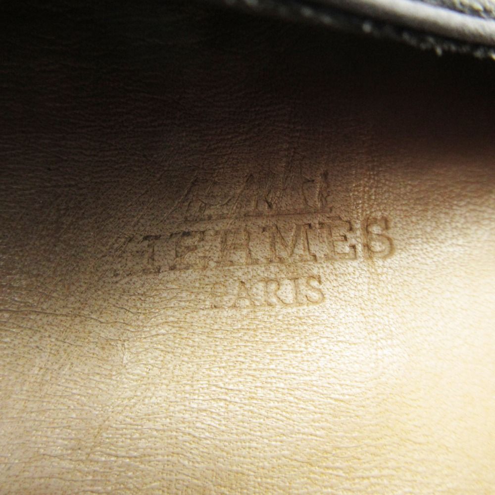 Hermes Loafers Leather Slip on Shoes Stitch Navy — view 8