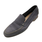 Hermes Loafers Leather Slip on Shoes Stitch Navy