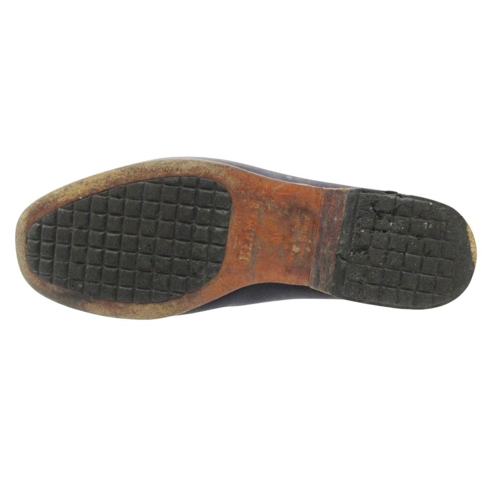 Hermes Loafers Leather Slip on Shoes Stitch Navy — view 6