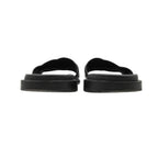 Chanel Beach Sandals Slide Flat CC Logo Enamel Patent Leather Black — view 5