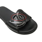 Chanel Beach Sandals Slide Flat CC Logo Enamel Patent Leather Black — view 7