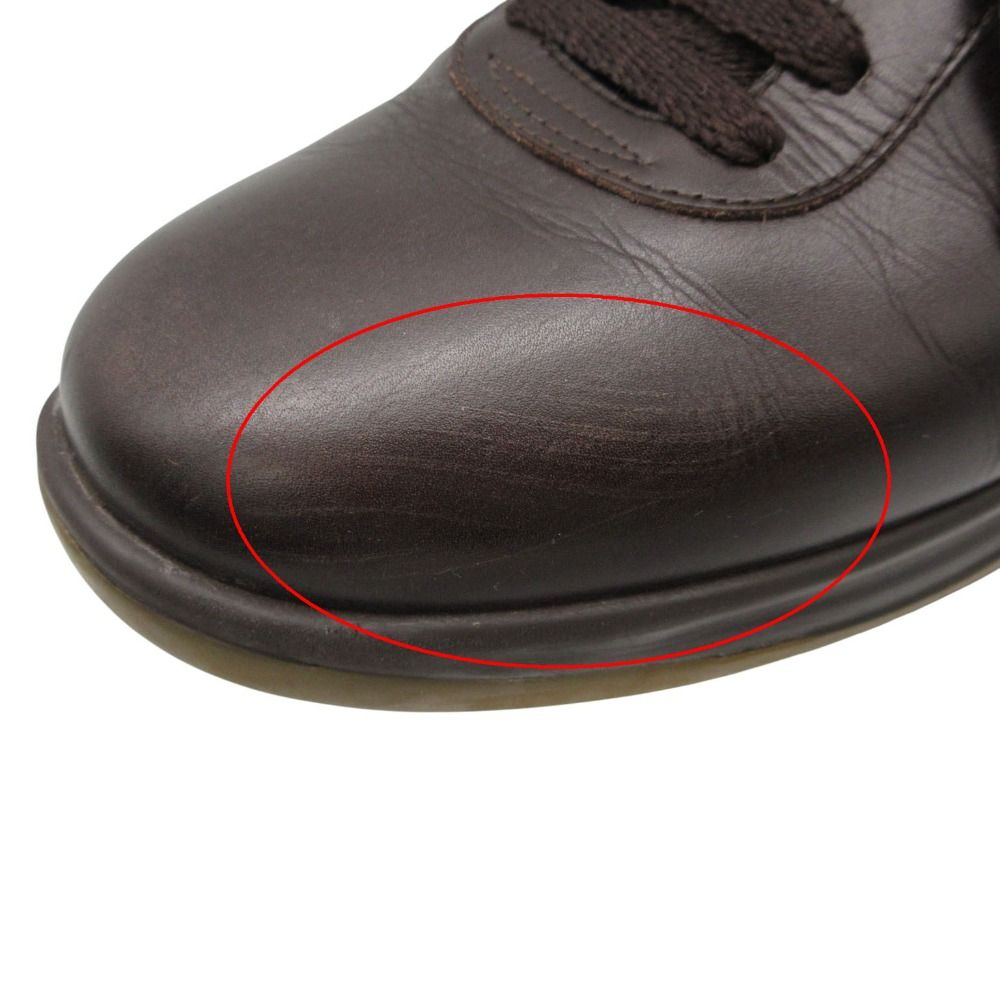 Louis Vuitton Sneakers Leather Low Cut Shoes Brown — view 9