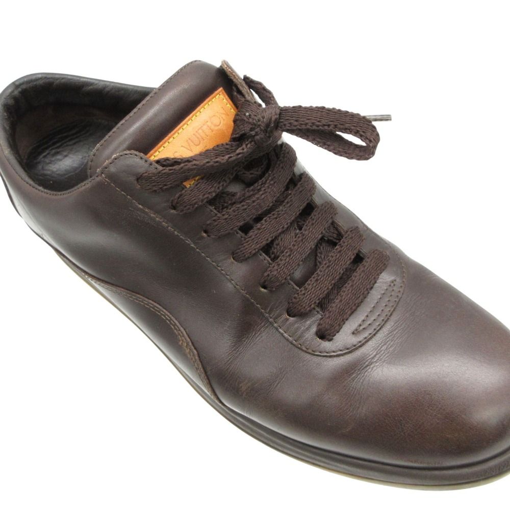 Louis Vuitton Sneakers Leather Low Cut Shoes Brown — view 8