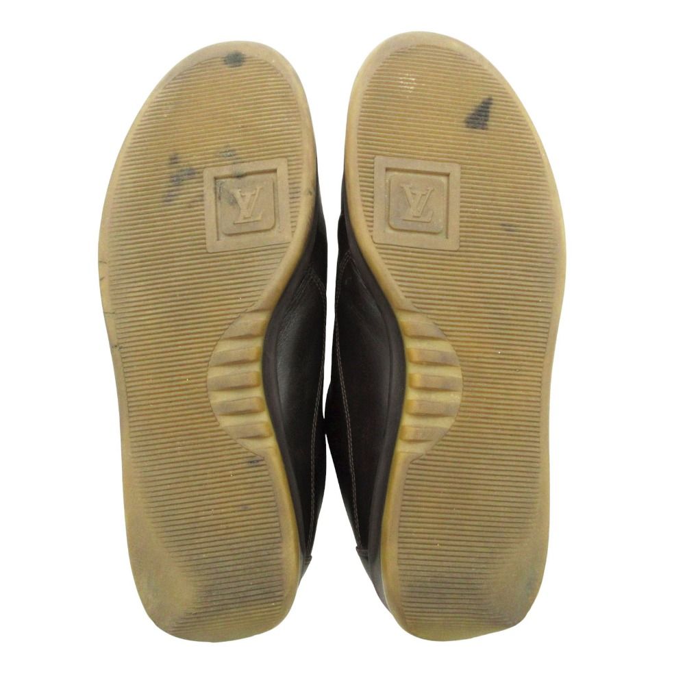 Louis Vuitton Sneakers Leather Low Cut Shoes Brown — view 7