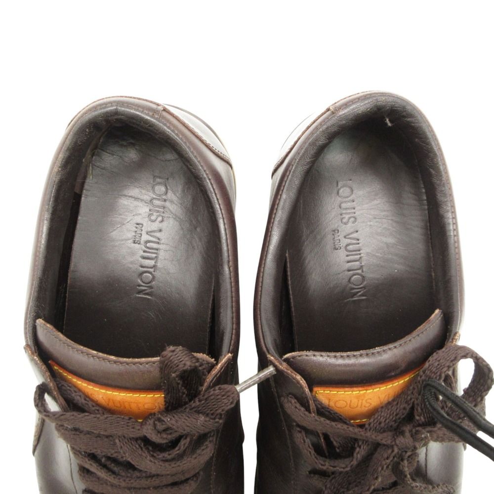 Louis Vuitton Sneakers Leather Low Cut Shoes Brown — view 4