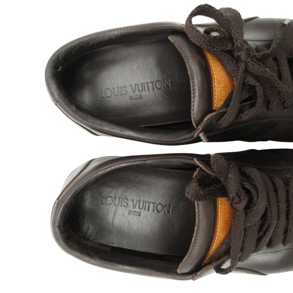Louis Vuitton Sneakers Leather Low Cut Shoes Brown — view 5