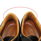 Hermes Quick Sneakers Logo Leather Shoes White Stitch Noir Black — view 7