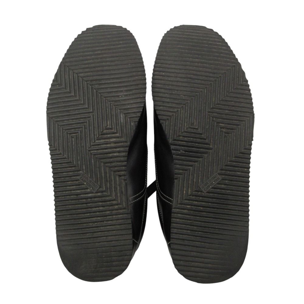 Hermes Quick Sneakers Logo Leather Shoes White Stitch Noir Black — view 5