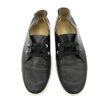 Hermes Ex Bliss Sneakers Leather Shoes Logo Low Cut Black — view 3