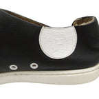 Hermes Ex Bliss Sneakers Leather Shoes Logo Low Cut Black — view 7