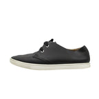 Hermes Ex Bliss Sneakers Leather Shoes Logo Low Cut Black