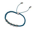 Louis Vuitton Bangle LV Initial Monogram Nylon Bracelet Blue — view 4