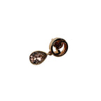 Gucci One Side Only Interlocking Crystal Drop Earrings Blanc Di Metal Pink Gold — view 4