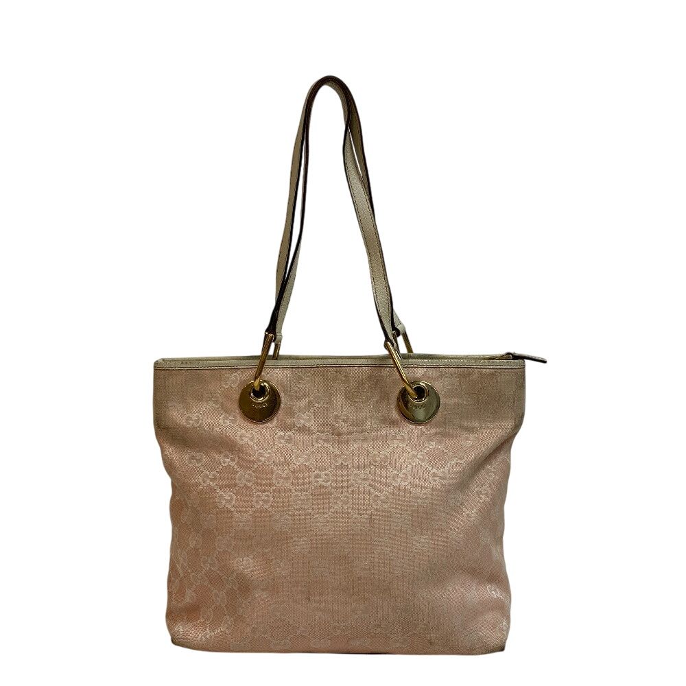 Gucci Shoulder GG Canvas Tote White