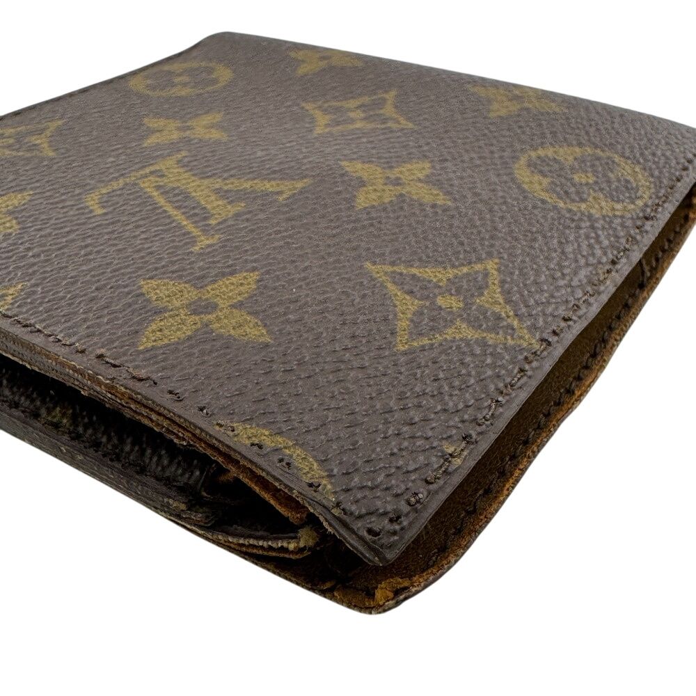 Louis Vuitton Vintage Coin Case Monogram Leather Bifold Wallet Beige — view 3