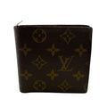 Louis Vuitton Vintage Coin Case Monogram Leather Bifold Wallet Beige