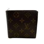 Louis Vuitton Vintage Coin Case Monogram Leather Bifold Wallet Beige