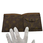 Louis Vuitton Vintage Coin Case Monogram Leather Bifold Wallet Beige — view 7