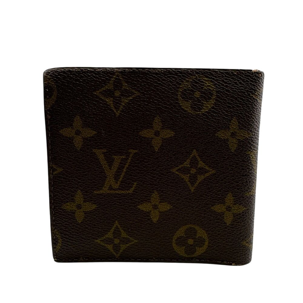 Louis Vuitton Vintage Coin Case Monogram Leather Bifold Wallet Beige — view 2