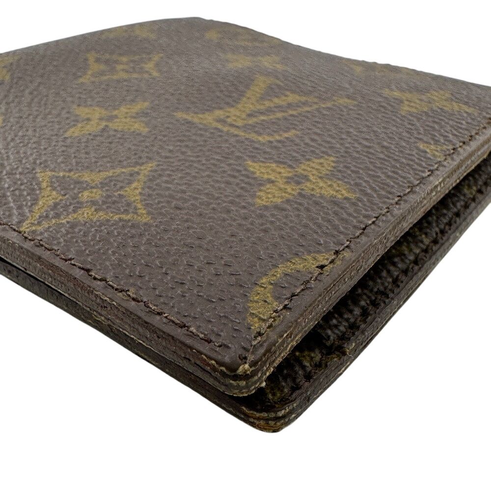 Louis Vuitton Vintage Coin Case Monogram Leather Bifold Wallet Beige — view 4