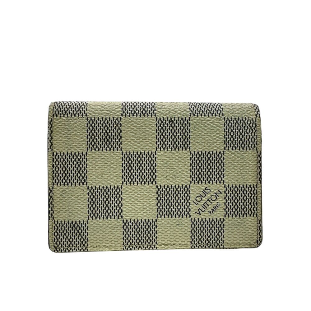 Louis Vuitton Business Card Holder Damier Leather Case Gray