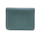 Fendi Micro L-shaped Zipper Selleria Peekaboo Leather Trifold Wallet Blue — view 2