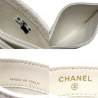 Chanel Card Case CC Logo Classic Caviar Leather White — view 8