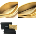 Chanel Card Case CC Logo Classic Caviar Leather Gold — view 9